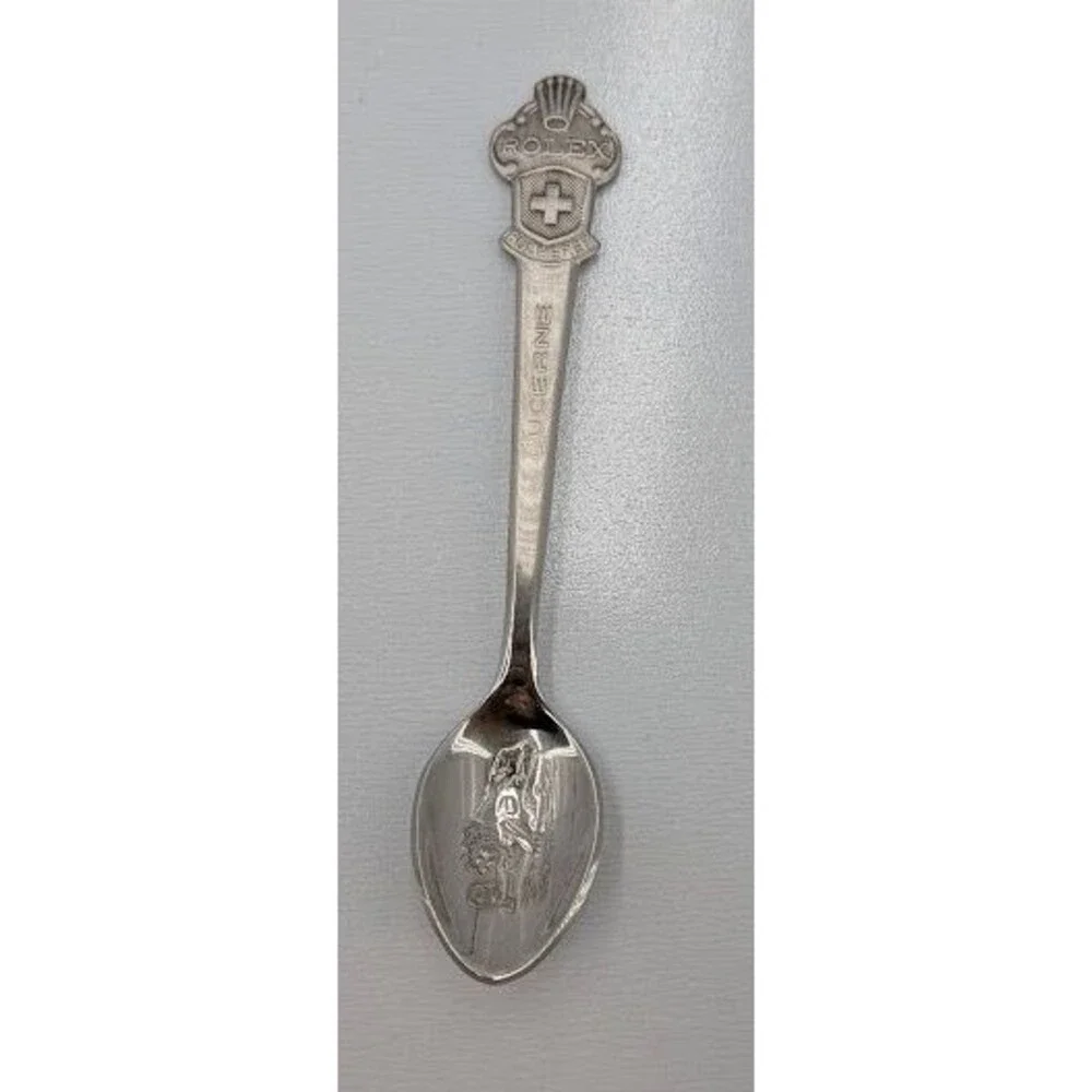 Vintage Collector Spoon Rolex Bucherer Lucerne Switzerland Lion Monument 4 3/8